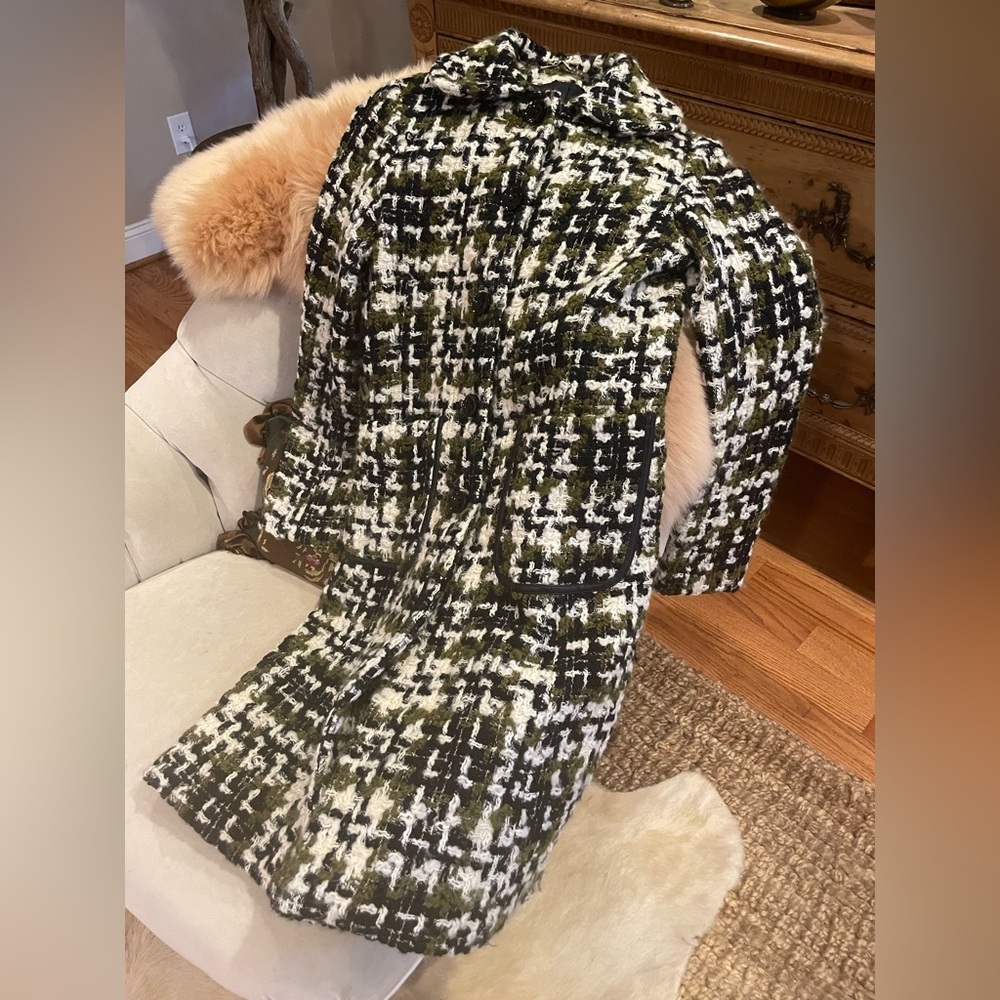 Lela Rose Multicolor Textured Knit Jacket